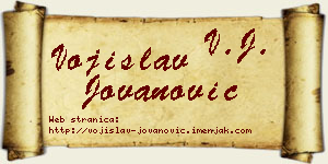 Vojislav Jovanović vizit kartica